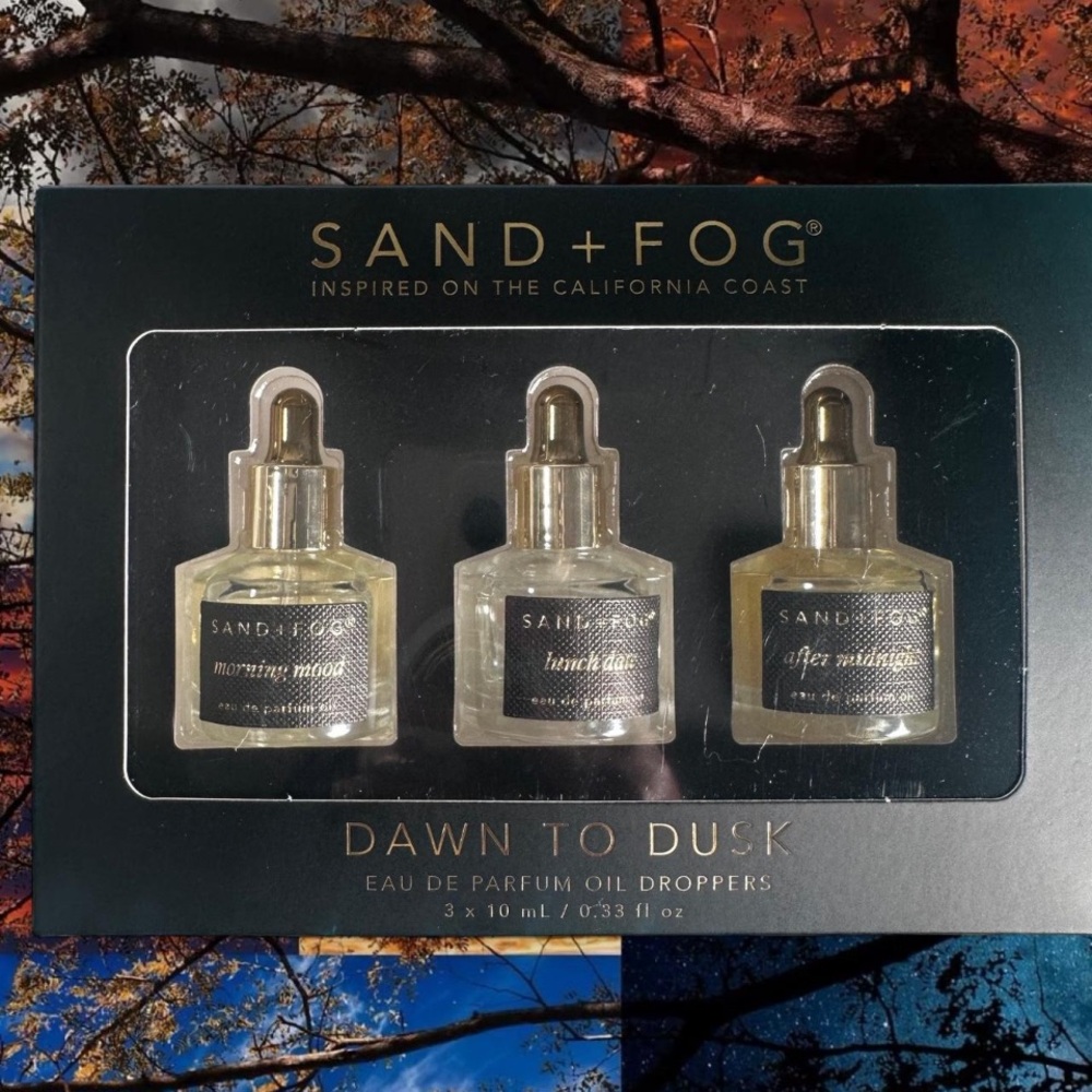 Sand + Fog Dawn to Dusk Eau de Parfum Oil Droppers set 3 (.33fl)